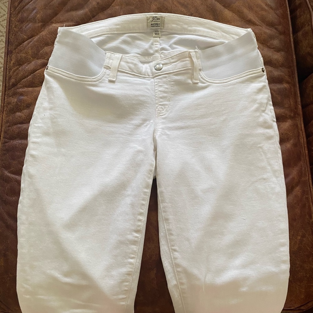 J Crew White Maternity Jeans